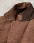 De Petrillo Posillipo Linen Jacket Herringbone Brown