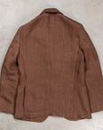 De Petrillo Posillipo Linen Jacket Herringbone Brown