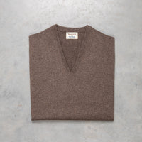 William Lockie Oxton Cashmere V-Neck Pepperpot
