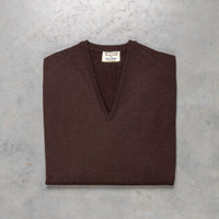 William Lockie Oxton Cashmere V-Neck Ebony
