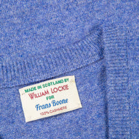 William Lockie Oxton Cashmere V-Neck Lapis