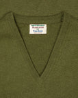 William Lockie Oxton Cashmere V-Neck Loden