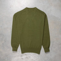 William Lockie Oxton Cashmere V-Neck Loden