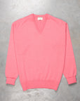 William Lockie Oxton Cashmere V-Neck Venetian Rose