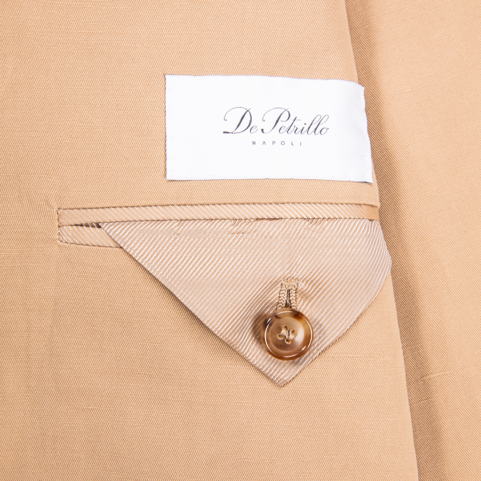 De Petrillo Posillipo Cotton and Linen Suit camel