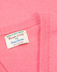 William Lockie Oxton Cashmere V-Neck Venetian Rose