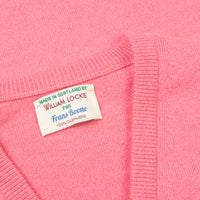 William Lockie Oxton Cashmere V-Neck Venetian Rose