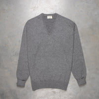 William Lockie Oxton Cashmere V-Neck Dolomite