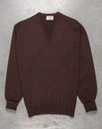 William Lockie Oxton Cashmere V-Neck Ebony