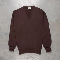 William Lockie Oxton Cashmere V-Neck Ebony