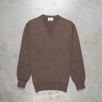 William Lockie Oxton Cashmere V-Neck Pepperpot