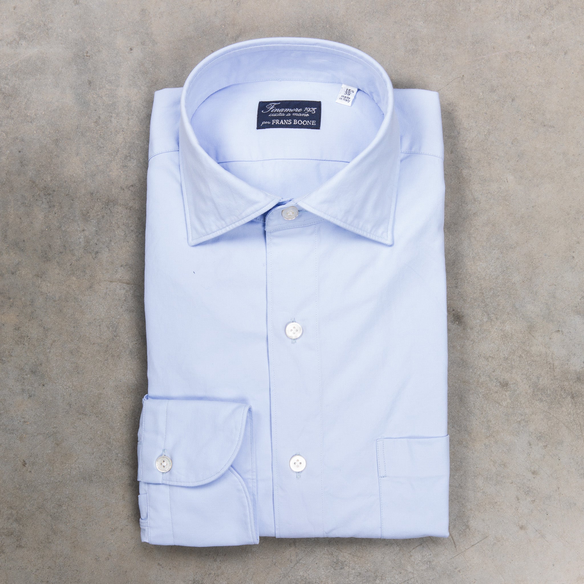 Finamore Gaeta Fit Collo Luigi Double Twist Gabardine Light