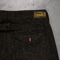 Orgueil OR-1093 Harris Tweed Trousers Dark Green