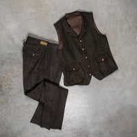 Orgueil OR-1093 Harris Tweed Trousers Dark Green