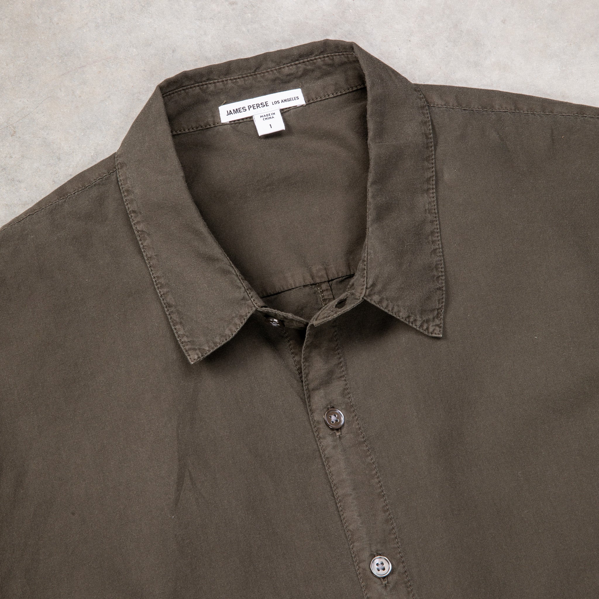 James Perse Standard Shirt Dark Olive – Frans Boone Store