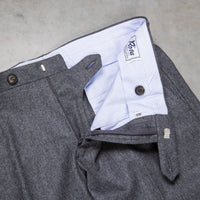 Rota Pantaloni medium Rise Slim Fit Lightweight Flannel Grigio Scuro