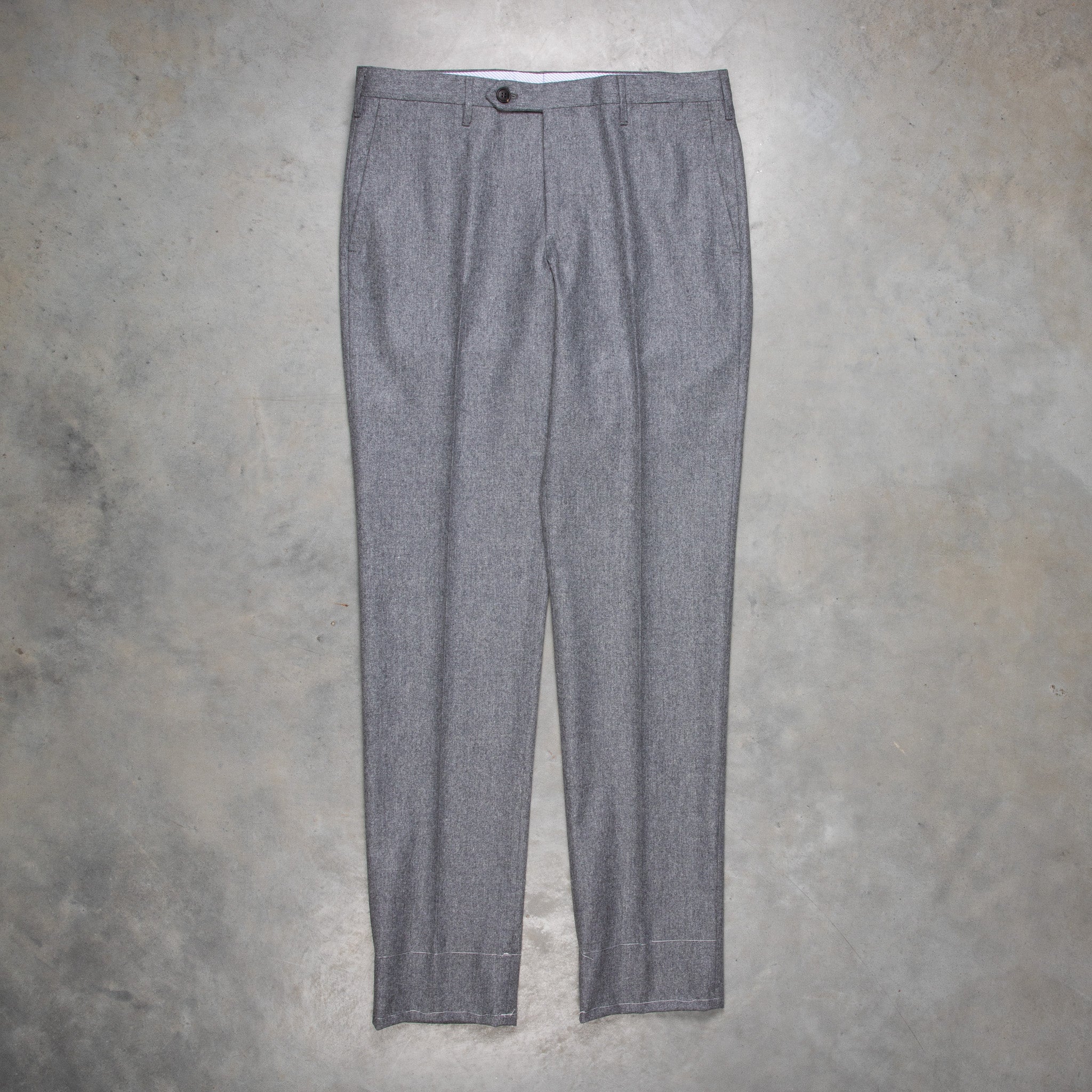 Rota Pantaloni medium Rise Slim Fit Lightweight Flannel Grigio