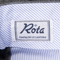 Rota Pantaloni medium Rise Slim Fit Lightweight Flannel Grigio Medio