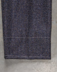 Rota Pantaloni High Rise Regular Fit Flannel Herringbone Indigo Blu