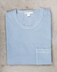 James Perse Crew Neck Pocket Tee Bluestone