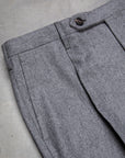 Rota Pantaloni High Rise Regular Fit Lightweight Flannel Grigio Medio