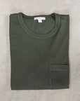 James Perse Crew Neck Pocket Tee Dark Olive