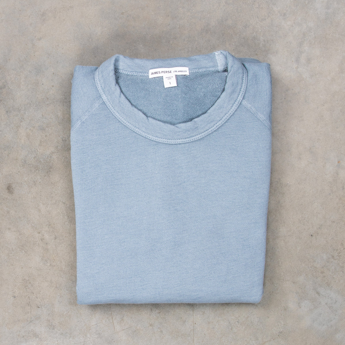 1960s Short Sleeve Sweatshirt Sun Faded Blue / Vintage 60's