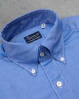 Finamore Gaeta Shirt Collo Lucio Washed Oxford Dark Blue
