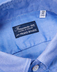 Finamore Gaeta Shirt Collo Lucio Washed Oxford Dark Blue