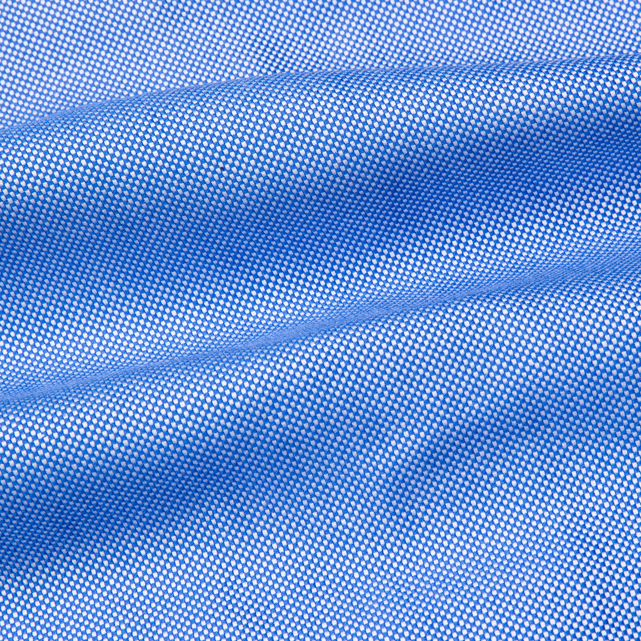 Finamore Tokyo Shirt Washed Oxford Lucio Collar in Dark Blue