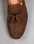 Alden x Frans Boone Tassel loafer Mocha Kid suede