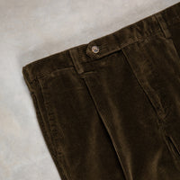 Rota Pantaloni High Rise Regular Fit 8-Wale Corduroy Verde Irlandese
