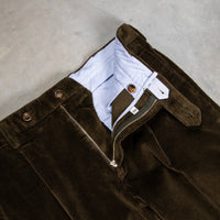 Rota Pantaloni High Rise Regular Fit 8-Wale Corduroy Verde Irlandese