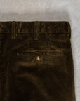 Rota Pantaloni High Rise Regular Fit 8-Wale Corduroy Verde Irlandese