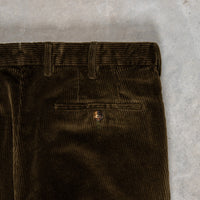 Rota Pantaloni High Rise Regular Fit 8-Wale Corduroy Verde Irlandese