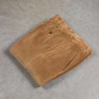 Rota Pantaloni High Rise Regular Fit 8-Wale Corduroy Beige Scuro