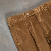 Rota Pantaloni High Rise Regular Fit 8-Wale Corduroy Beige Scuro