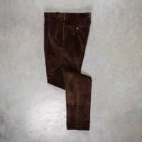 Rota Pantaloni High Rise Regular Fit 8-Wale Corduroy Marrone Scuro