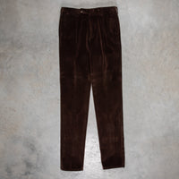 Rota Pantaloni High Rise Regular Fit 8-Wale Corduroy Marrone Scuro