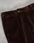 Rota Pantaloni High Rise Regular Fit 8-Wale Corduroy Marrone Scuro