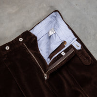 Rota Pantaloni High Rise Regular Fit 8-Wale Corduroy Marrone Scuro