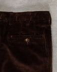 Rota Pantaloni High Rise Regular Fit 8-Wale Corduroy Marrone Scuro