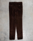 Rota Pantaloni High Rise Regular Fit 8-Wale Corduroy Marrone Scuro