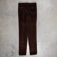 Rota Pantaloni High Rise Regular Fit 8-Wale Corduroy Marrone Scuro