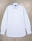 Finamore Napoli Fit Collo Luigi Soft Light Blue 170 Sea Island Twill