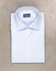Finamore Napoli Fit Collo Luigi Soft Light Blue 170 Sea Island Twill