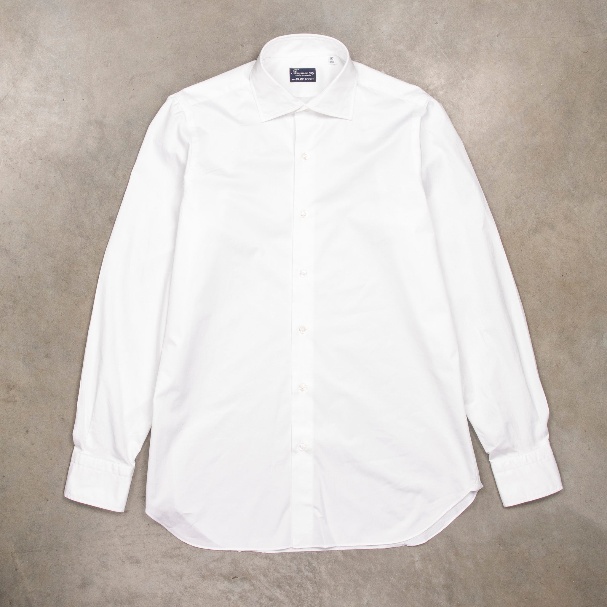 Finamore Napoli Fit Collo Luigi Soft White 170 Sea Island Twill