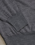 William Lockie x Frans Boone 30G Loro Piana 170's Wish Crew Neck Dark Grey