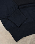 William Lockie x Frans Boone 30G Loro Piana 170's Wish Crew Neck Nero Navy