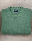 Drumohr Cashmere Tre Fili Girocollo Verde Salvia